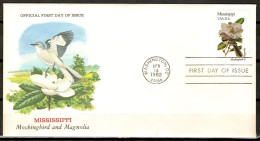 USA 1982 Estados Unidos / Official First Day Of Issue Birds Flowers Mississipi FDC Aves Flores Blumen Vögel / Lc24 75-25 - Other & Unclassified
