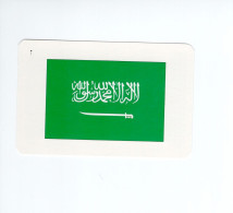 Chromo/carte Plastifiée Moderne Arabie Saoudite Arabia Saudita Riyad Asie Asia Drapeau Flag Plan Map 90 X 58 Mm RRR TB - Autres & Non Classés