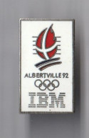 PIN'S THEMES JEUX OLYMPIQUES ALBERTVILLE SPONSOR IBM - Olympische Spiele