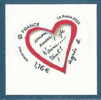 Timbre Y&T N°2240 Cœur Agnès B. 1,16€ Autoadhésif Neuf** (issu De Feuille) - Unused Stamps