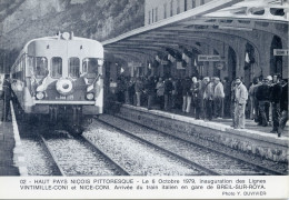 Breil Sur Roya Gare Train Inauguration Ligne Nice Coni - Breil-sur-Roya