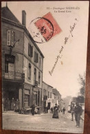 Cpa 24 Dordogne, Sigoulès, Le Grand Coin, Devanture, Enseigne Café Central, Animée, éd Binard, écrite En 1906 - Other & Unclassified