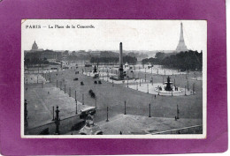 75  PARIS La Place De La Concorde  à Droite La Tour Eiffel - Places, Squares