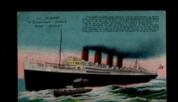 TRANSATLANTIQUE "FRANCE" Le Havre 1922 - Paquebots