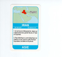 Chromo/carte Plastifiée Moderne IRAQ IRAK Bagdad Asie Asia Drapeau Flag Plan Map 90 X 58 Mm RRR TB - Autres & Non Classés
