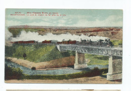 Postcard   Railway Steam Engine Going Over Bridge Greece. Unused - Trains