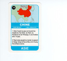 Chromo/carte Plastifiée Moderne CHINE CHINA Beijing Pekin Asie Asia Drapeau Flag Plan Map 90 X 58 Mm RRR TB - Autres & Non Classés