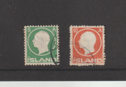 Islande 1912 - Yvert 68/69 Oblitere - Usados