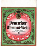 Labels - Wine & Champagne - Deutscher Wermut-Wein / Germany - Etikett Nr: 608 - Altri & Non Classificati