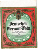 Labels - Wine & Champagne - Deutscher Wermut-Wein / Germany - Etikett Nr: 612 - Andere & Zonder Classificatie