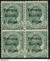 Venezia Giulia - Leoni 5 Heller Quartina, Uno Senza Cifra "5" - Ortsausgaben/Autonome A.