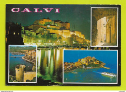 Haute Corse CALVI Vieille Rue Citadelle Tour De Sel Quais Vue Du Ciel Par Alain Perceval VOIR DOS Et Flamme En 1992 - Calvi
