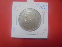 Albert 1er. 5 FRANCS 1933 VL POS.A (A.1) - 5 Francs & 1 Belga
