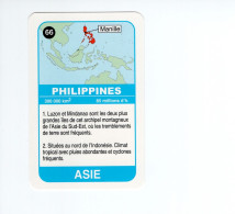 Chromo/carte Plastifiée Moderne PHILIPPINES Manille Asie Asia Drapeau Flag Plan Map 90 X 58 Mm RRR TB - Sonstige & Ohne Zuordnung