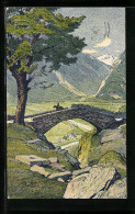 Künstler-AK Carl Moos: Ponte Nel Ticino Settentrionale, Brücke  - Moos, Carl