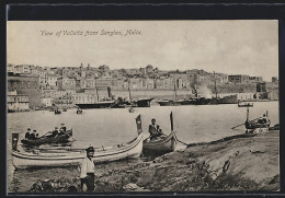 AK Valetta, Seen From Senglea, Ships  - Malte