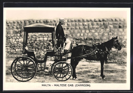 AK Malta, Maltese Cab, Pferdekutsche Wartet Auf Fahrgäste  - Horses