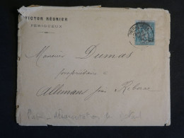 DP3  FRANCE  LETTRE RR  1885 PERIGUEUX   +SAGE + PUBLICITé  FARINE + AFF. INTERESSANT++ - 1877-1920: Periodo Semi Moderno