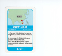 Chromo/carte Plastifiée Moderne VIET NAM Hanoî Asie Asia Drapeau Flag Plan Map 90 X 58 Mm RRR TB - Sonstige & Ohne Zuordnung