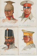 MILITAIRE – 1914/1918 - Illustrateur Emile Dupuis, "leurs Caboches" Guerre 1914 - 1918. Lot De 11 Cartes - Guerra 1914-18
