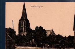 CPA - Santes - L'église Be (nord 59) - Sonstige & Ohne Zuordnung