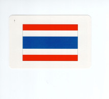 Chromo/carte Plastifiée Moderne THAÏLANDE Thailand Bangkok Asie Asia Drapeau Flag Plan Map 90 X 58 Mm RRR TB - Autres & Non Classés