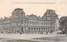 75-PARIS MUSEE DU LOUVRE ET MONUMENT GAMBETTA -N°4225-B/0289 - Museos