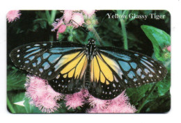 Papillon Butterfly Yellow Glassy Tiger Télécarte Singapour Phonecard (K 421) - Singapour