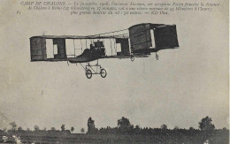 C/286             51   Camp De Chalons - 10 Octobre 1908 L'aviateur  FARMAN Sur Aéroplane Voisin Franchit 27 Km - Camp De Châlons - Mourmelon