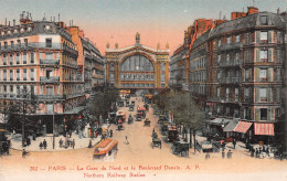75-PARIS LA GARE DU NORD ET LE BOULEVARD DENAIN-N°4226-A/0075 - Metro, Estaciones