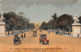 75-PARIS L AVENUE DES CHAMPS ELYSEES ET LES CHEVAUX DE MARLY-N°4226-A/0063 - Champs-Elysées