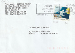 FLAMME  PERMANENTE   /N°  3155  29  QUIMPER  C.T. - Mechanical Postmarks (Advertisement)
