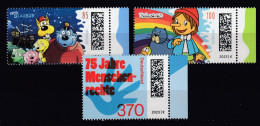 BRD 2023 Mi.3803-3805 Als Postfrische** Werte- „Käpt’n Blaubär+Pinocchio“75 J. Menschenrechte MNH - Nuevos