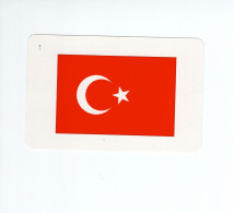 Chromo/carte Plastifiée Moderne  TURQUIE Türkiye Ankara Europe Europa Asie Asia Drapeau Flag Plan Map 90 X 58 Mm RRR TB - Autres & Non Classés