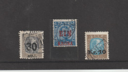 Islande 1925-26 - Yvert 113,120,121 Oblitere - Usados