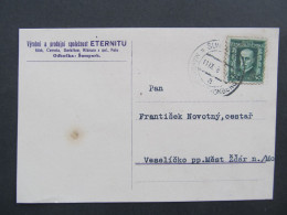 BRIEF Šumperk - Veselíčko Žďár Nad Sázavou Eternit 1928 // Aa0100 - Briefe U. Dokumente