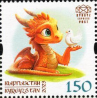 Kyrgyzstan - KEP - 2023 - Lunar New Year Of The Dragon - Mint Stamp - Kirgisistan
