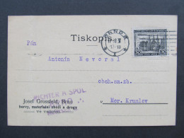 BRIEF Brno - Moravský Krumlov 19328 J. Grossfeld // Aa0106 - Cartas & Documentos
