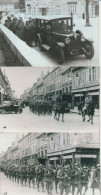 25 – PONTARLIER – Guerre 39/45 – Lot De 5 Retirage Photos  – Troupes Françaises Rue Du Docteur Grenier - Oorlog, Militair