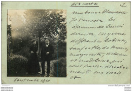 CARTE PHOTO COLLEE  ENVOYEE DES ENVIRONS DE COMPIEGNE  PENTECOTE 1910 - Autres & Non Classés