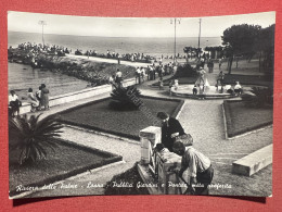 Cartolina - Riviera Delle Palme - Loano - Pubblici Giardini E Pontile - 1955 - Savona
