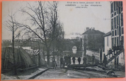CARTE ASNIERES - 92 - LE QUAI D'ASNIERES COTE DROIT - CRUE JANVIER 1910 - SCAN RECTO/VERSO - 8 - Asnieres Sur Seine