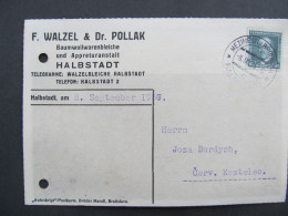 BRIEF Halbstadt Meziměstí Broumov - Červený Kostelec Walzel 1938 // Aa0110 - Cartas & Documentos