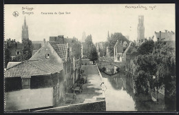 AK Bruges, Panorama Du Quai Vert  - Sonstige & Ohne Zuordnung
