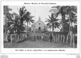 MISSIONS MARISTES DE NOUVELLE CALEDONIE UNE EGLISE SE DRESSE AUJOURD'HUI A CET EMPLACEMENT - Nuova Caledonia