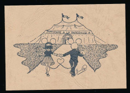 CPSM/CPM 10.5x15 Rhône GIVORS (7°) Foire Paperasse 09/11-11-1985 Illustrateur Georges Millon Souris Rat Chapiteau Cirque - Givors