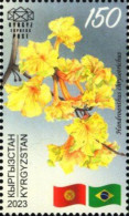 Kyrgyzstan - KEP - 2023 - Golden Trumpet Tree - 30 Years Of Relations With Brazil - Mint Stamp - Kirghizstan