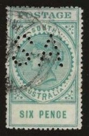 South  Australia     .   SG    .  300    Perfin  .   O      .     Cancelled - Used Stamps
