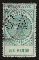 South  Australia     .   SG    .  300    Perfin  .   O      .     Cancelled - Gebruikt