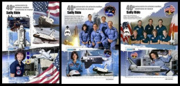 Guinea Bissau 2023 40th Anniversary Of The First American Woman In Space Sally Ride. (636) OFFICIAL ISSUE - Africa